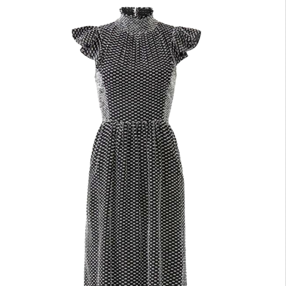 Kate Spade Black and White Polka Dot Maxi Dress